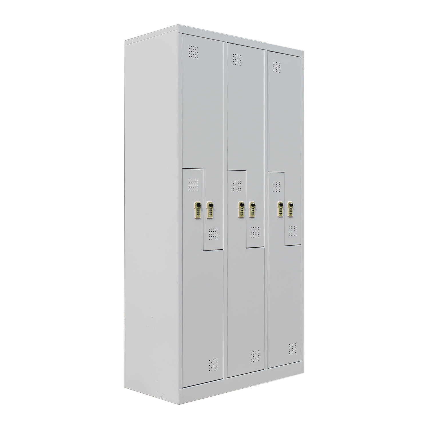 خزانة ملابس SFS Steel لملابس التخزين بستة أبواب باللون Offwhite-SFS-WL-013