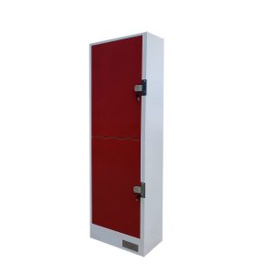 خزانة عملات معدنية SFS للأمتعة ذات البابين باللون الأحمر-SFS-CL-006